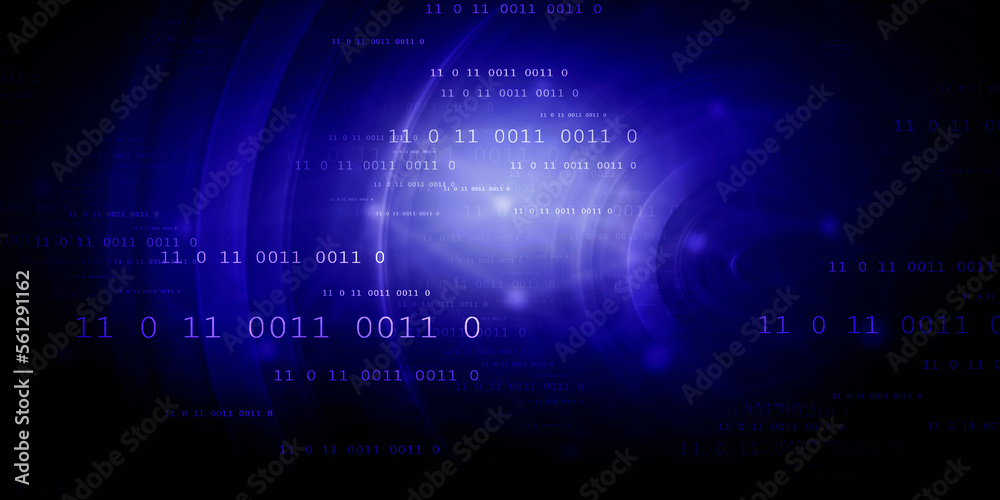 2d illustration abstract digital binary data on computer screen 2d illustration abstract digital binary data on computer screen