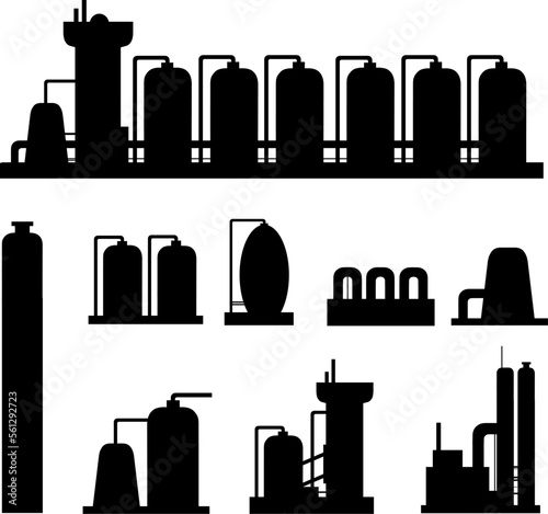 Icons Silhouette Industrie