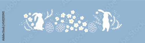 Happy Easter vector banner