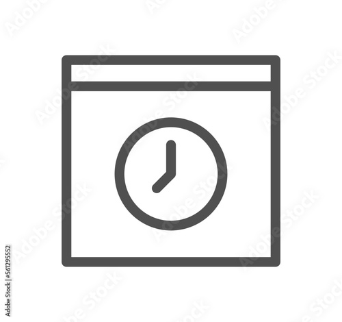 Calendar icon outline and linear vector.