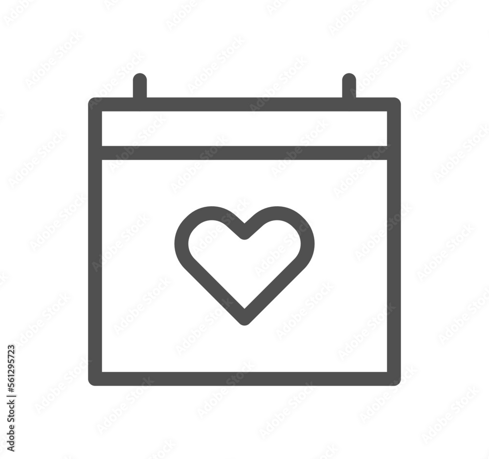 Calendar icon outline and linear vector. Calendar icon outline and linear vector.
