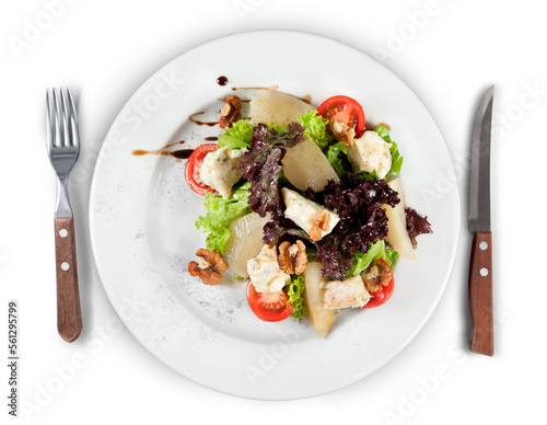 Salad with Cheese and Pears