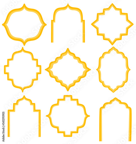 set of islamic gold frame