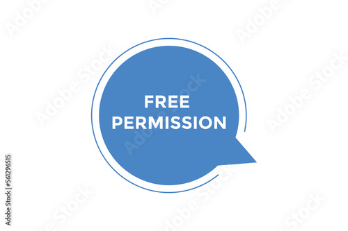 Free permission button web banner templates. Vector Illustration
