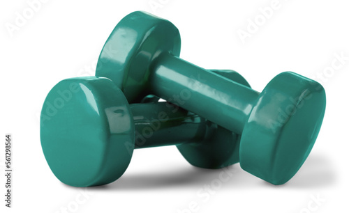 Green classic dumbbells, Sports Equipment