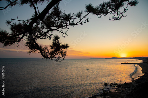 高知県桂浜の龍王宮から眺める美しい夕暮れの風景 © Raicho