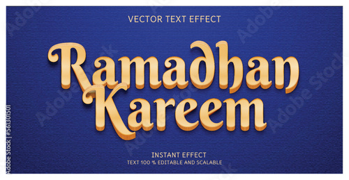Ramadhan Kareem 3d text editable 