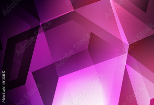 Dark Purple, Pink vector template in hexagonal style.