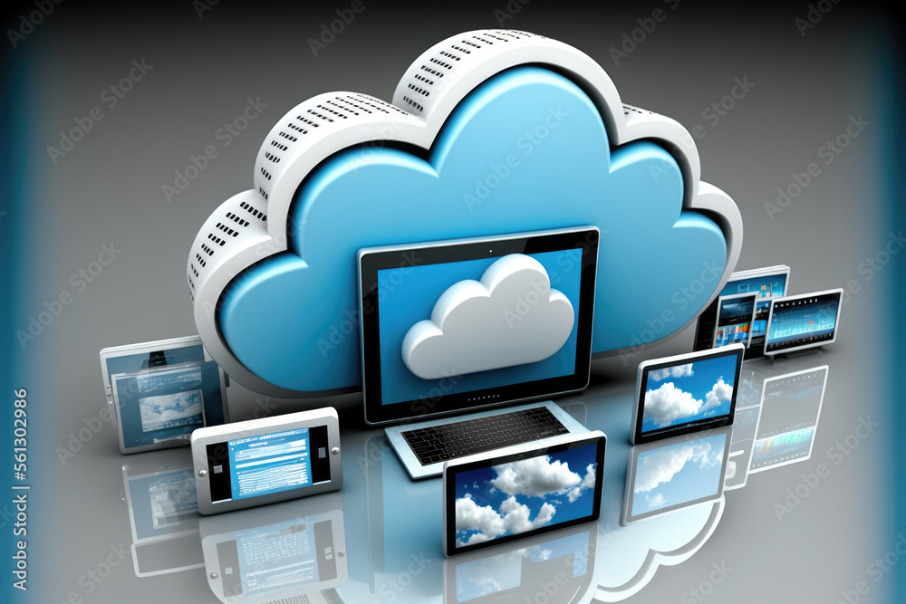 Cloud computing concept - Genertive AI Cloud computing concept - Genertive AI
