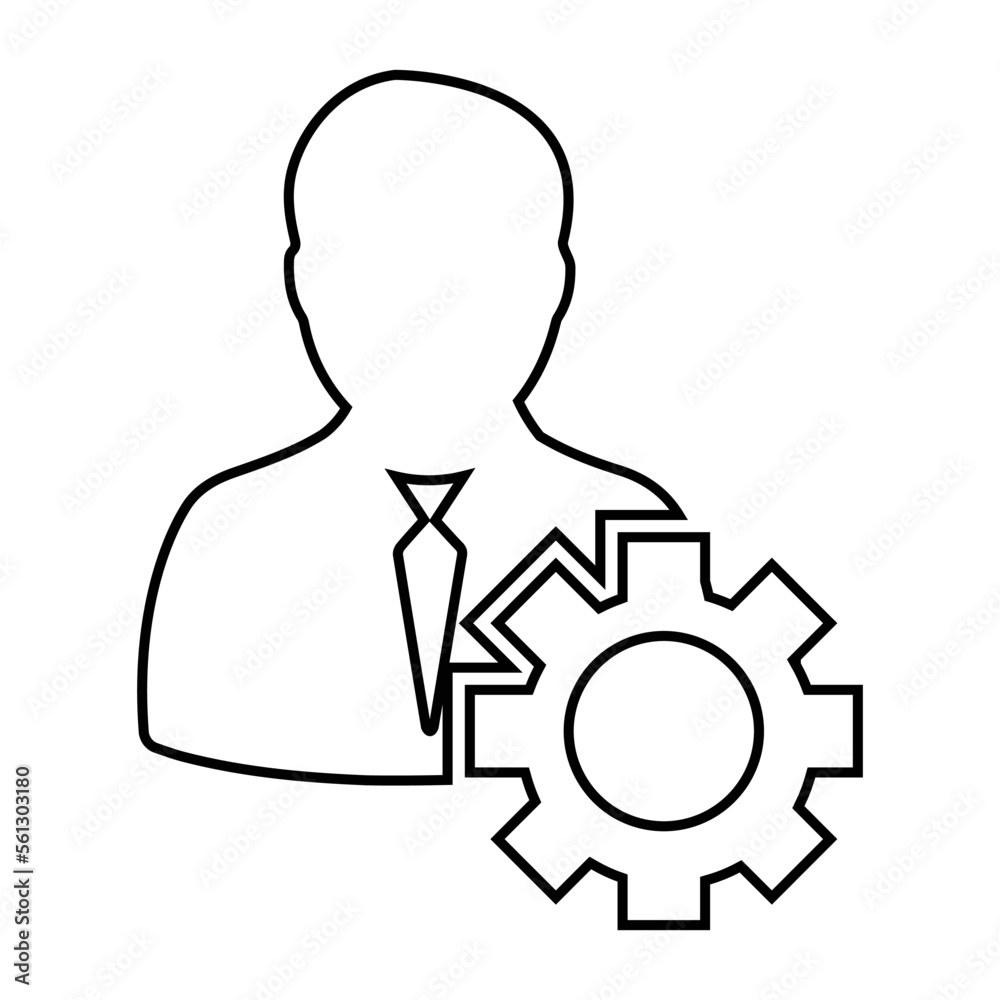 Business, gear, management icon Business, gear, management icon