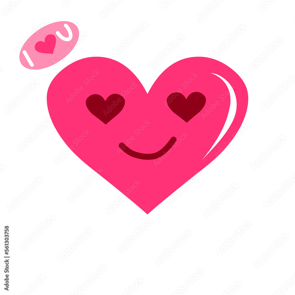 Cartoon Heart Characters Emoticon