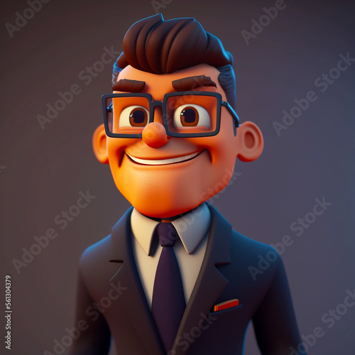 Business Man 3D Cartoon 