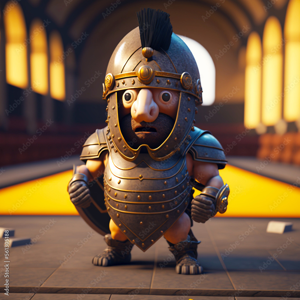 Roman Empire Gladiator Emoji. 3D Icons, characters, avatars