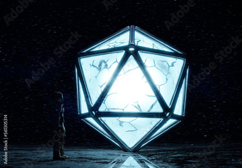 Diamond lantern in the night