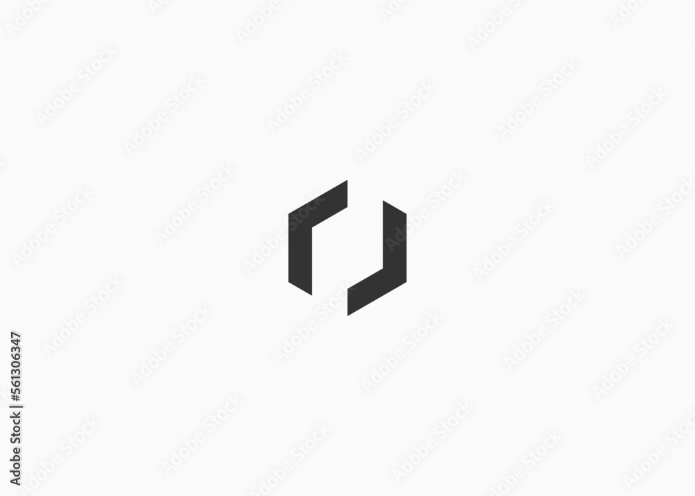 letter r hexagon logo design vector illustration template Stock Vector
