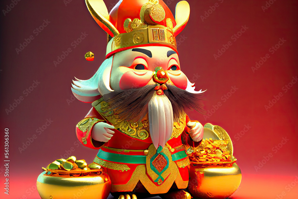 Chinese culture,God of Wealth,Anthropomorphic God of Wealth Rabbit