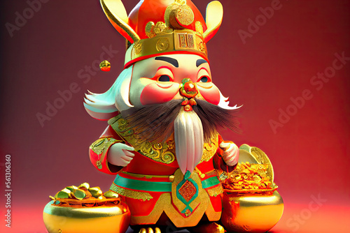 Chinese culture,God of Wealth,Anthropomorphic God of Wealth Rabbit