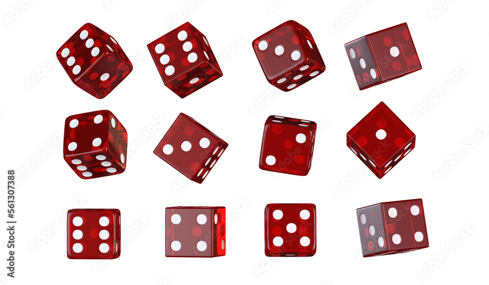 Red Glassy Casino Dices PNG Red Glassy Casino Dices PNG