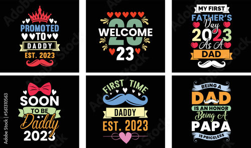 Father's Day T-shirt Design Bundle. Day t-shirt design vector. T-shirt Design Vector. Father's Day Vector Graphics