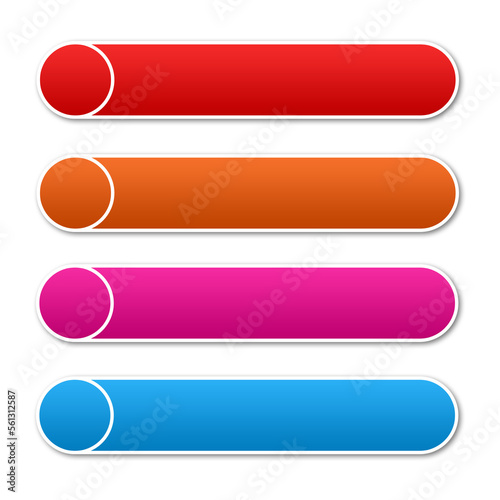 buttons for web set design four colour