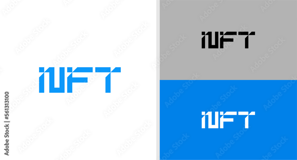 Obraz premium NFT LOGO WORDMARK TECHNOLOGY SIMPLE EDITABLE