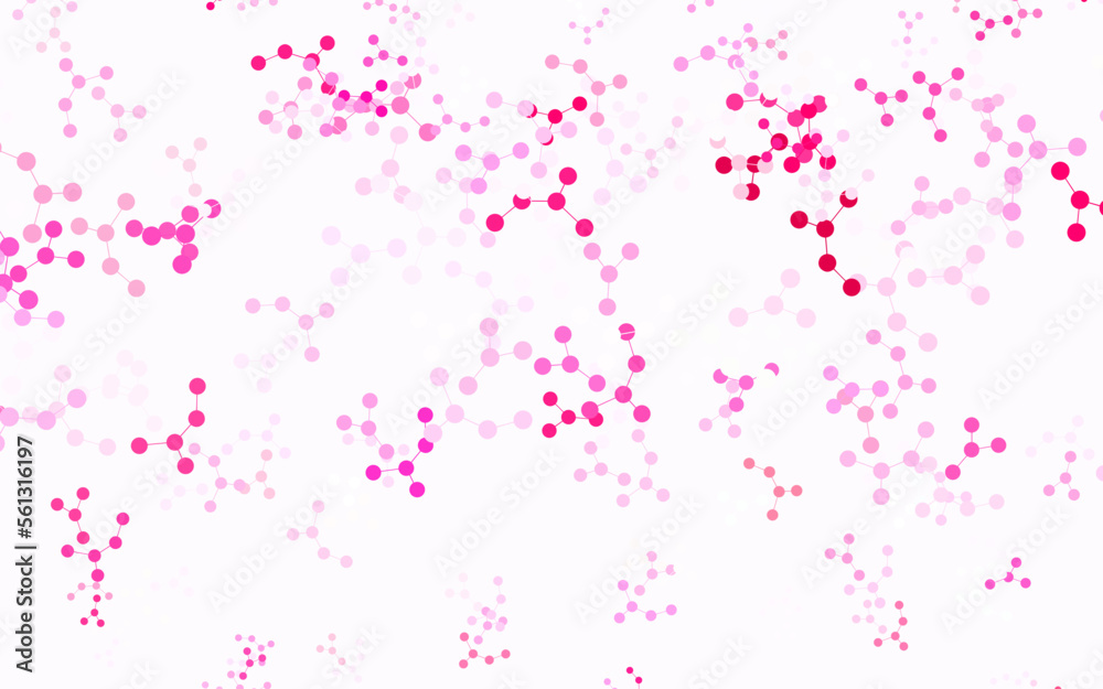 Light Pink vector backdrop with artificial intelligence data.