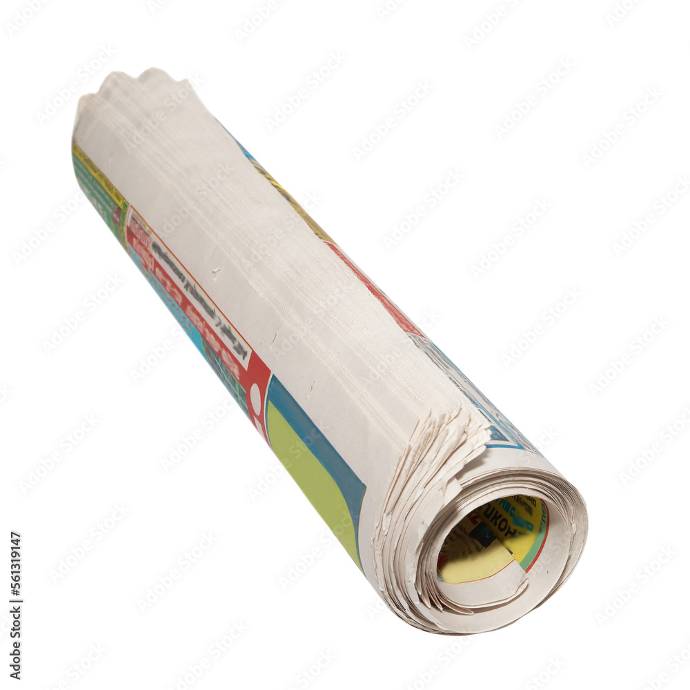 Rolled newspapers in PNG isolated on transparent background