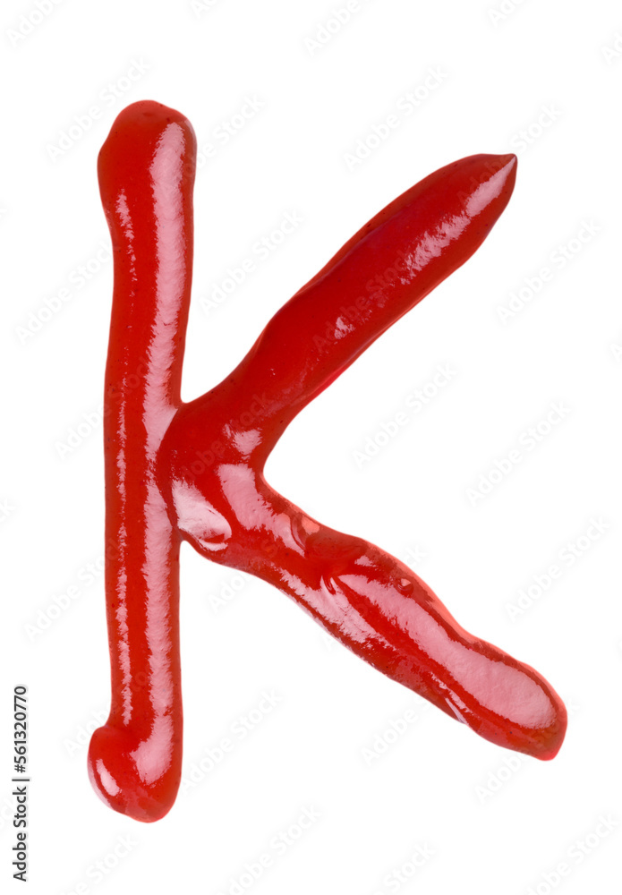 Ketchup K Letter Isolated Ketchup K Letter Isolated