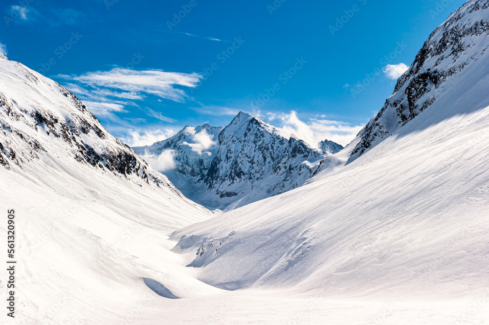 Obraz premium Ski resort of Obergurgl in Austria. One of highest in the country.