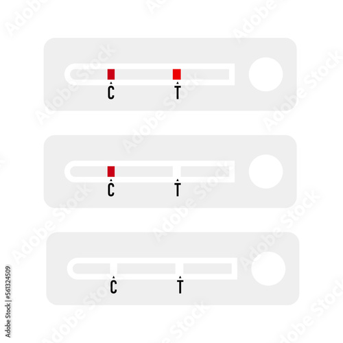 Illustration of rapid antigen test on isolated background. ATK interpretation. 