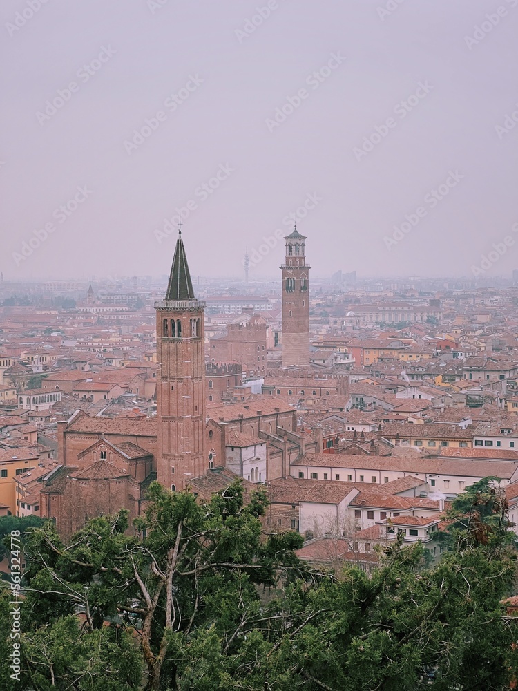 panorama view Verona italy