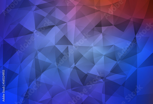 Light Blue, Red vector background with polygonal style.