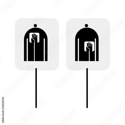 Illustration of AED pads on isolated background.