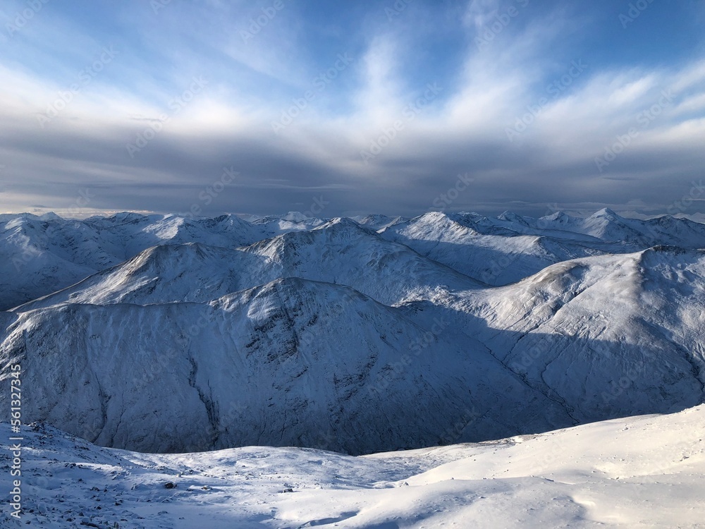 Fototapeta premium snow covered mountains in winter