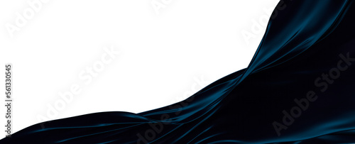 abstract blue wave background, night simple and elegant 3d render wallpaper