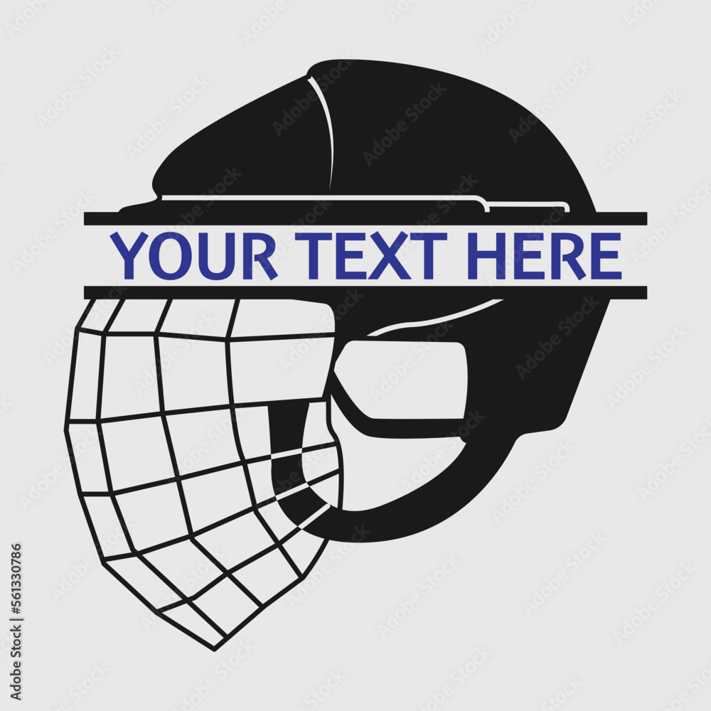 Hockey Helmet Monogram SVG Cut File, Puck Svg, Sticks Svg, Ice Hockey