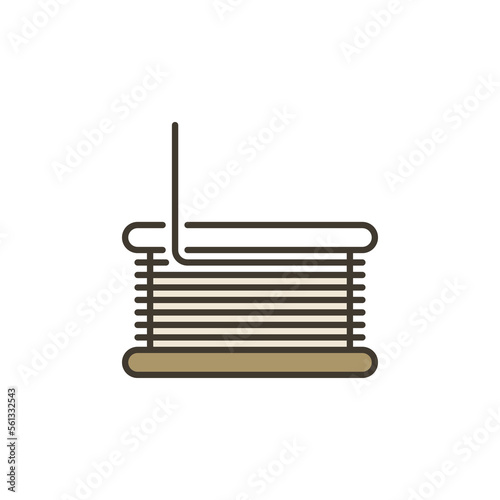 Filament for 3D printer vector Plastic Material concept colored icon