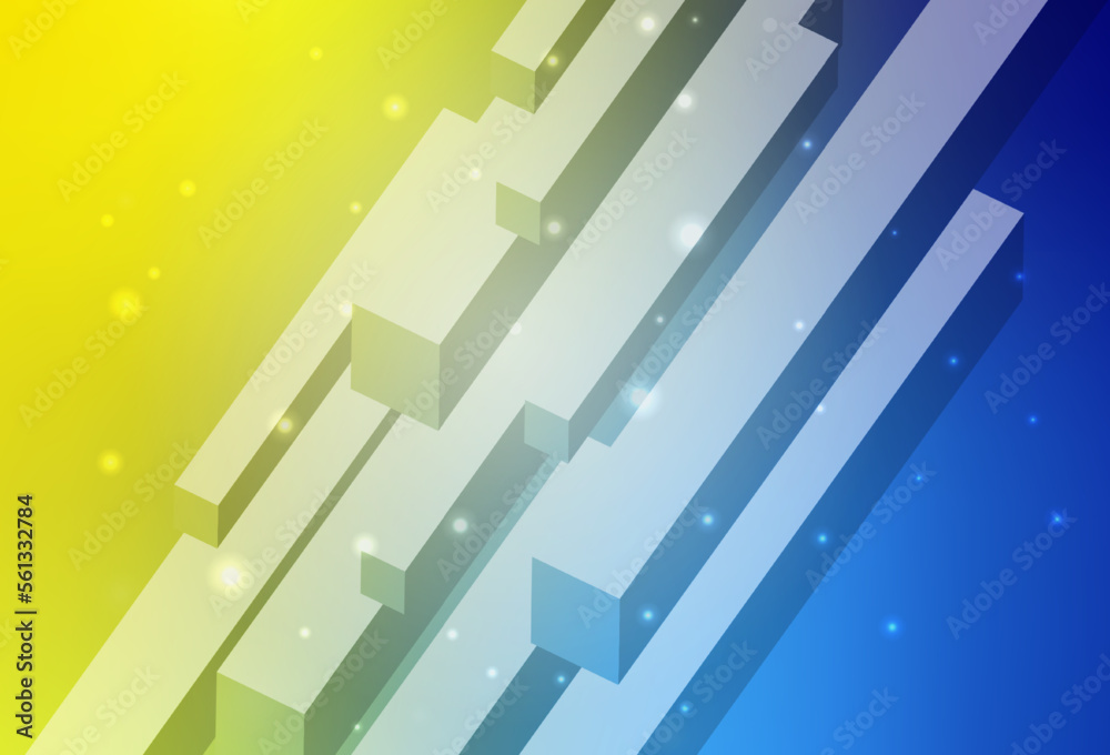 Fototapeta premium Light Blue, Yellow vector texture in rectangular style.
