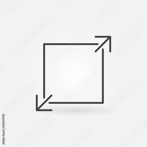 Scalability with Arrows vector concept linear icon or sign