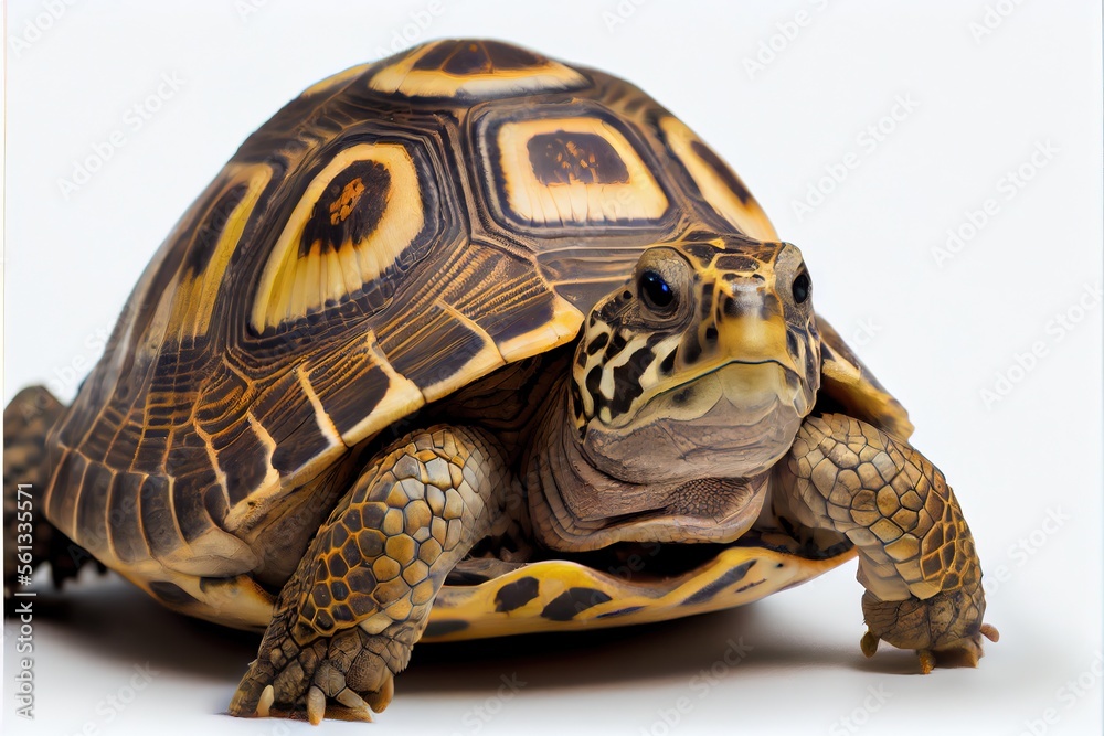 Fototapeta premium Close up of a Generic Turtle isolated on a white background