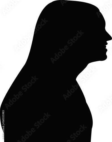 a woman head silhouette vector