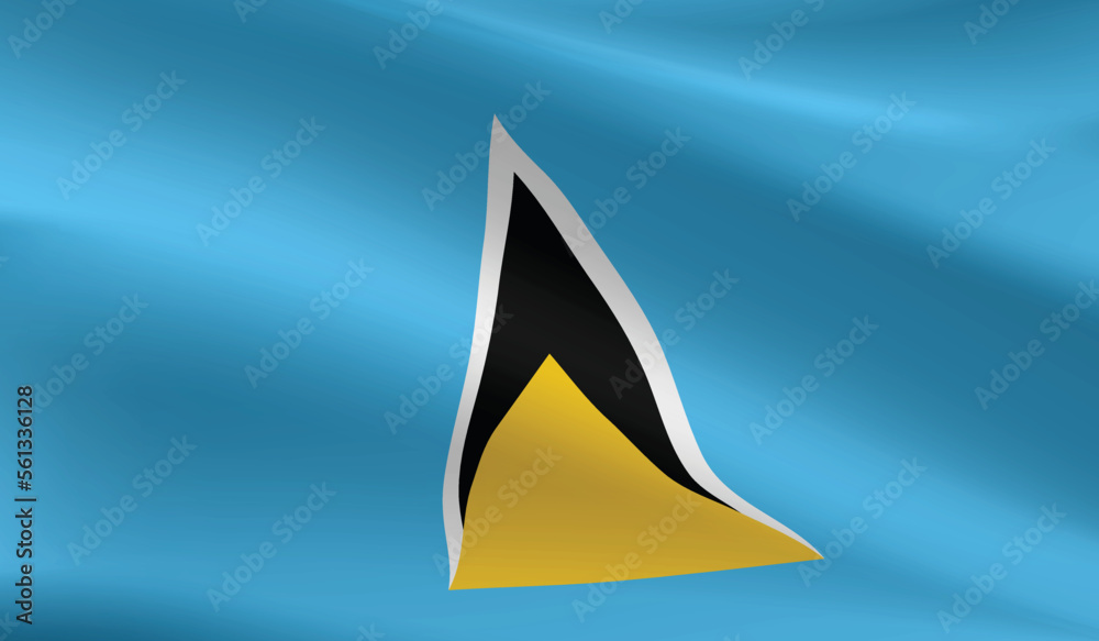Saint Lucia flag background.Waving Saint Lucia flag vector Saint Lucia flag background.Waving Saint Lucia flag vector