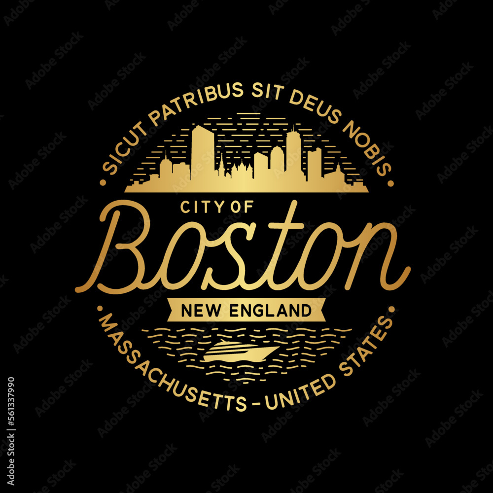 Boston Massachusetts vector design template. Boston Massachusetts vector design template.
