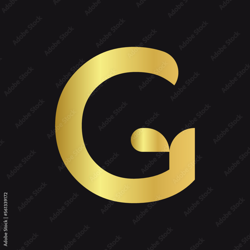 initial letter g luxury gold vector logo template initial letter g luxury gold vector logo template
