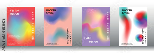 Artistic covers design. Creative fluid colors backgrounds. Set of abstract covers