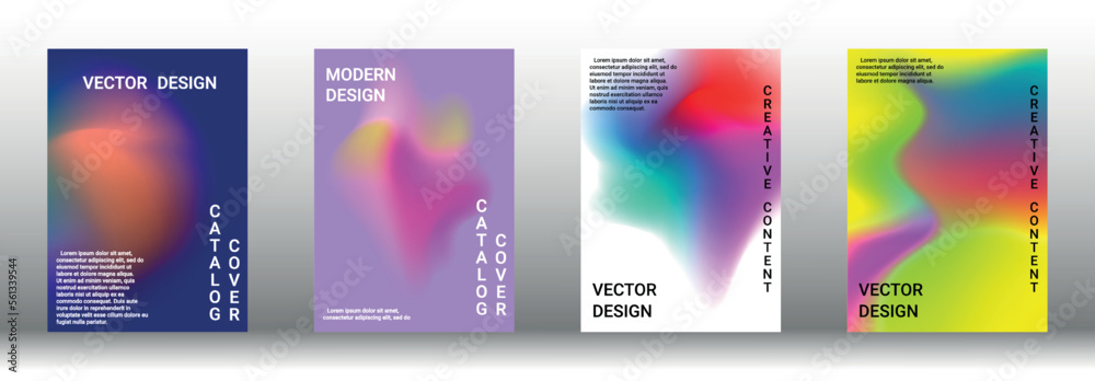 Artistic covers design. Creative fluid colors backgrounds. Set of abstract covers