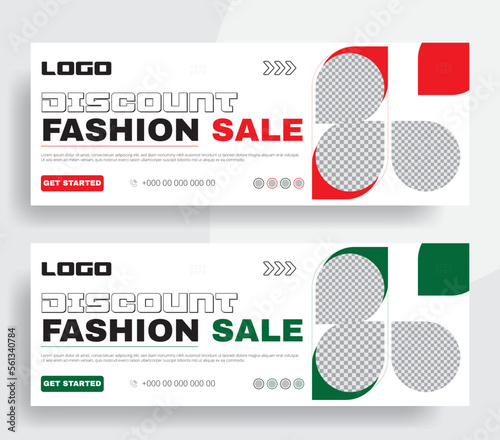 Discount Fashion Sale Facebook Cover Template Design, Online marketing webinar social media post, Online marketing webinar facebook cover banner template social media post, Create Facebook ads design.
