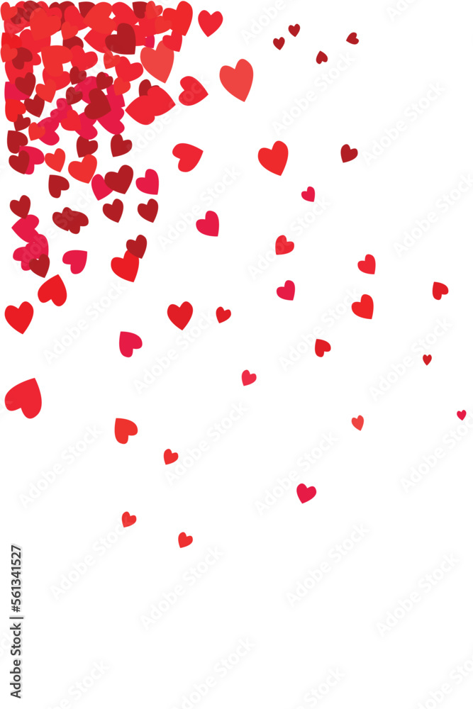 Valentine hearts postcard. Paper flying elements on background. Vector symbols of love in the shape of a heart for Happy Woman, Mother day. Valentine day