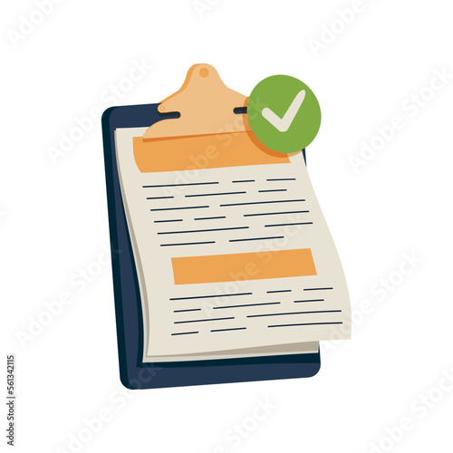 Documents icon. Stack of paper sheets. Confirmed or approved document. Business icon. Vector illustration