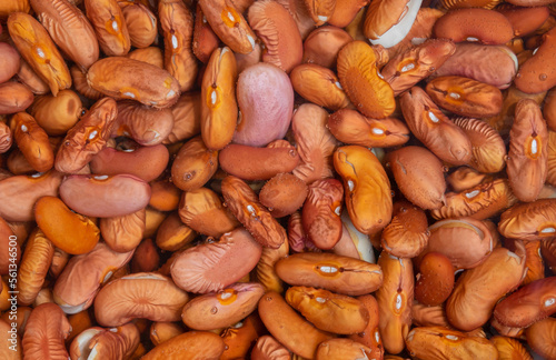 Pile of kidney beans soaking in water